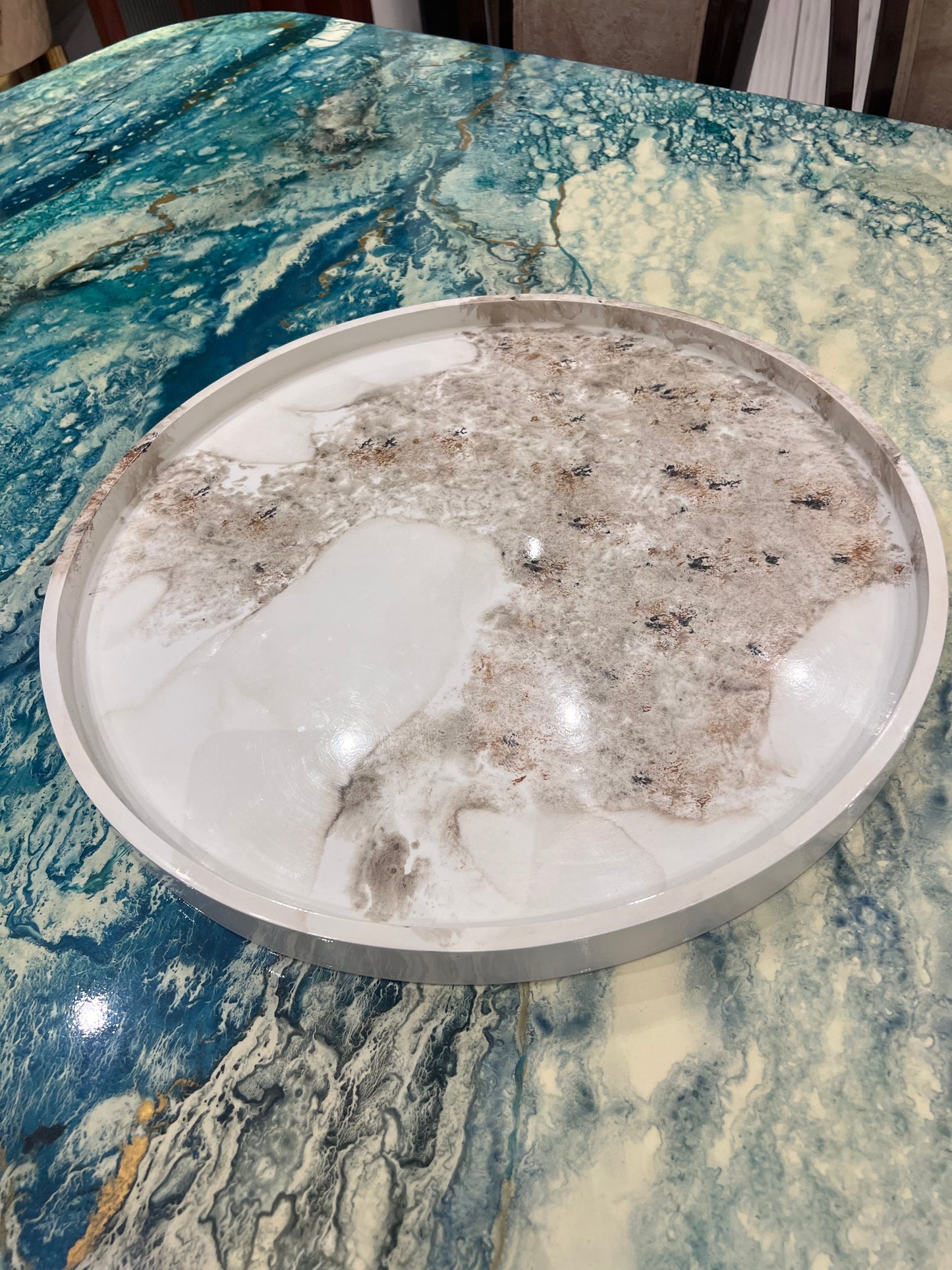 Marbalized tray