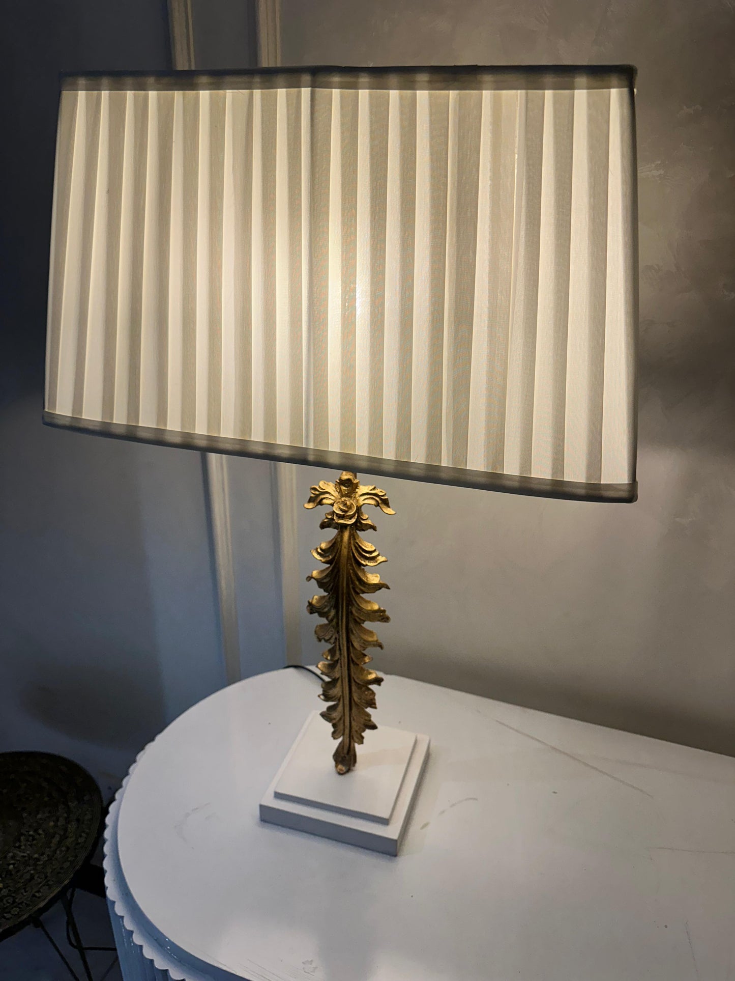 Classic Acanthus leaf lamps