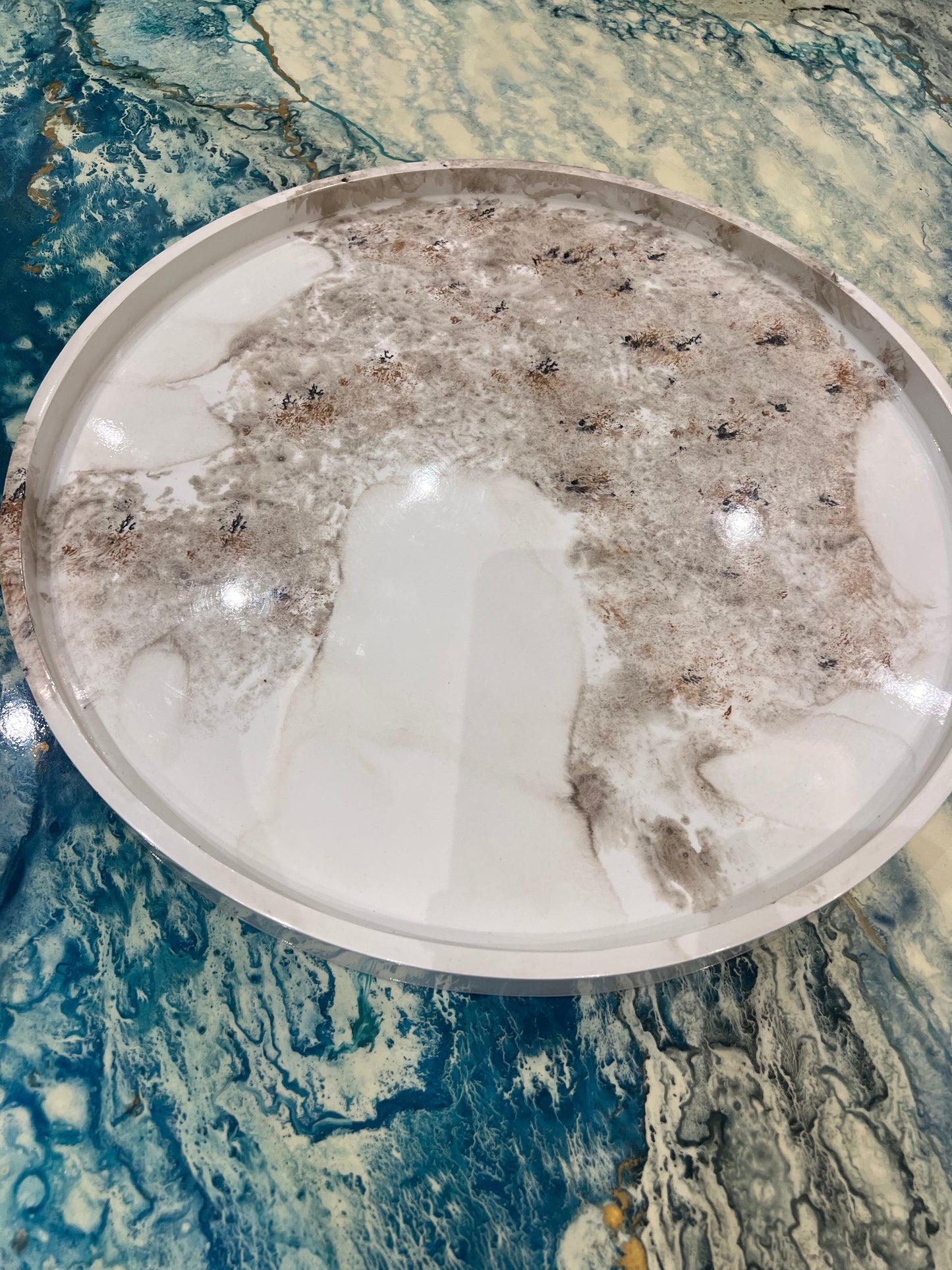 Marbalized tray